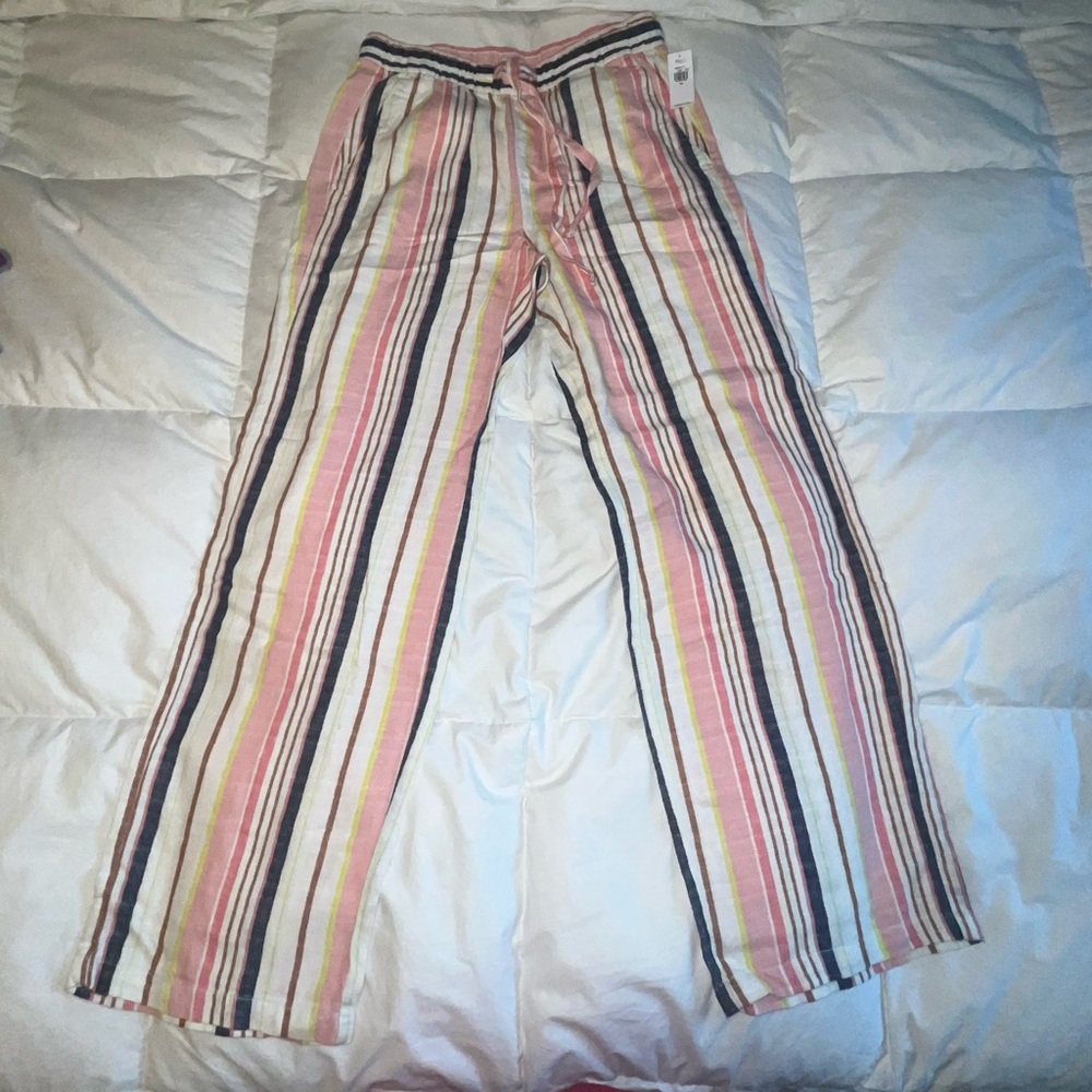 Old Navy Striped Multicolor Drawstring Pants NWT